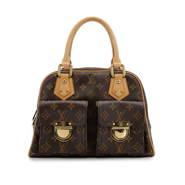 Louis Vuitton Monogram Manhattan PM Hand Bag Brown M40026 in Brown Coated canvas from Luxury Promise