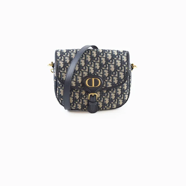 Dior Medium Oblique Bobby Navy in Navy Canvas from The Purse Affair