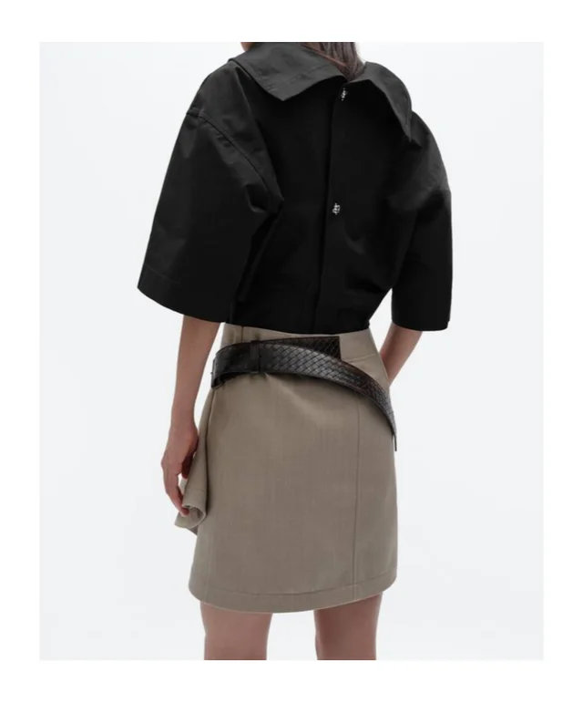 Bottega Veneta Wool Twill Skirt, photo 2 of 3 from SENSER