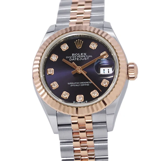 Rolex Lady Datejust W28mm Stainless Steel K18PG Aubergine Dial279171G from GALLERY RARE