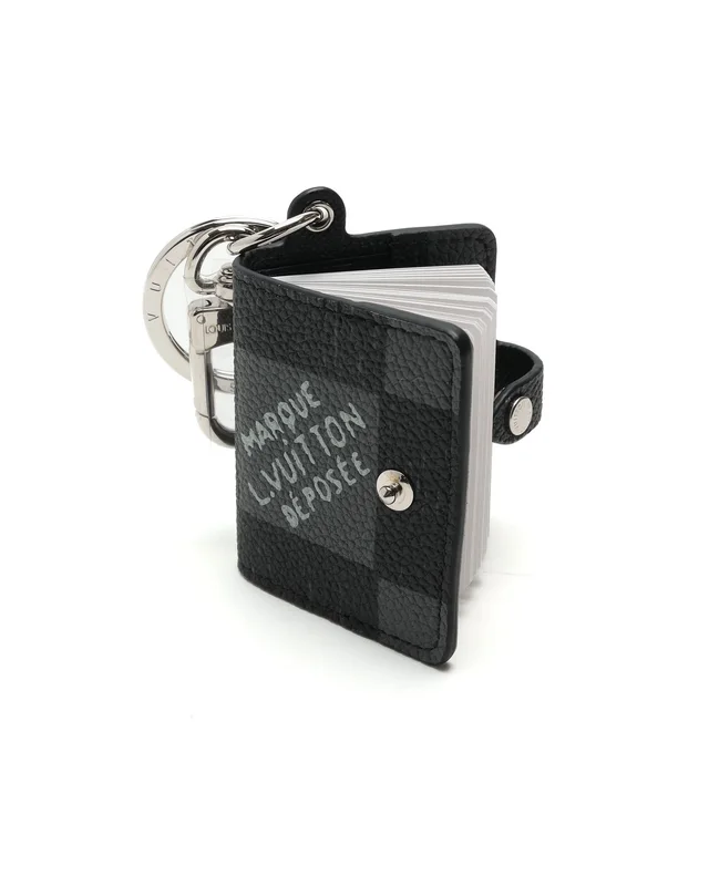 Louis Vuitton Damier Archives Notebook Bag Charm in Leather from A Retro Tale, photo 2 of 2
