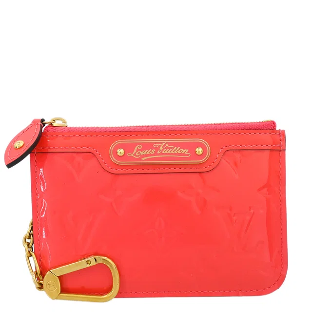 Louis Vuitton 2015 Pink Vernis Pochette Cles NM Coin Wallet M93204 in Pink Patent leather from AMORE Vintage Tokyo