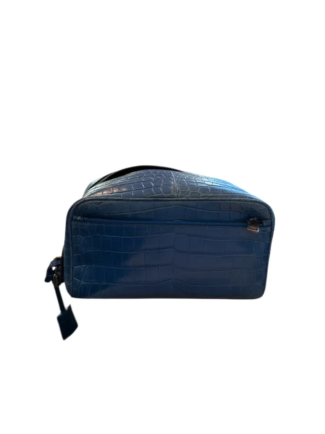 Dolce & Gabbana Wash bag crocodile DG blue in Blue Crocodile from Luxury Promise