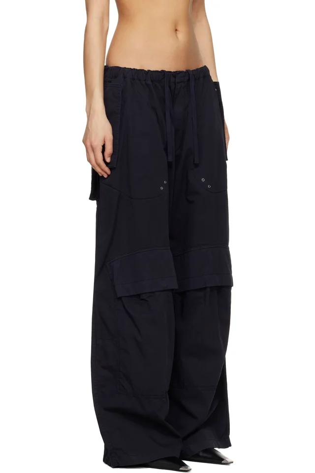 Alexander Wang Black Articulated Mid-Rise Cargo Pants, photo 2 of 4 from SSENSE