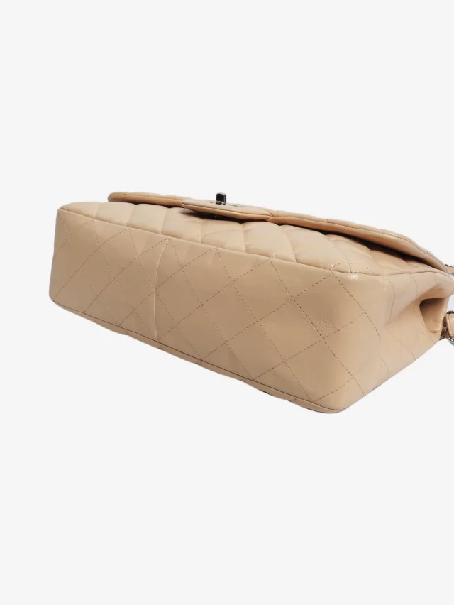 Chanel Beige 2009 classic single flap bag in Beige Woven leather from Sign of the Times, photo 5 of 10