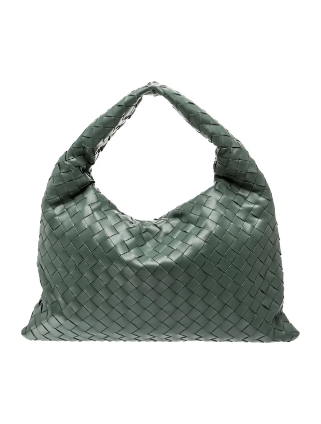 Bottega Veneta Top Handle handbags in green Woven leather from The RealReal, photo 4 of 6