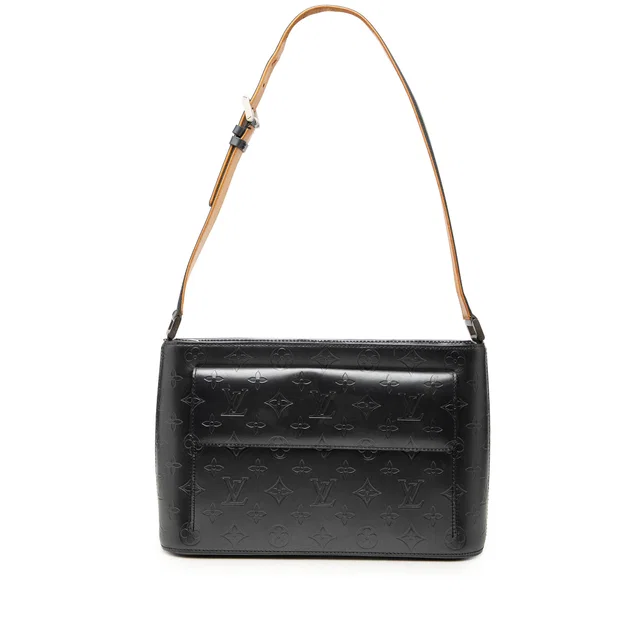 Blue Louis Vuitton Monogram Mat Alston Shoulder Bag in Blue Leather from Designer Revival, photo 1 of 1