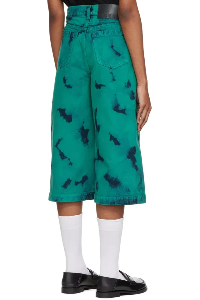 MSGM SSENSE Exclusive Green Tie-Dye Jeans, photo 3 of 3 from SSENSE