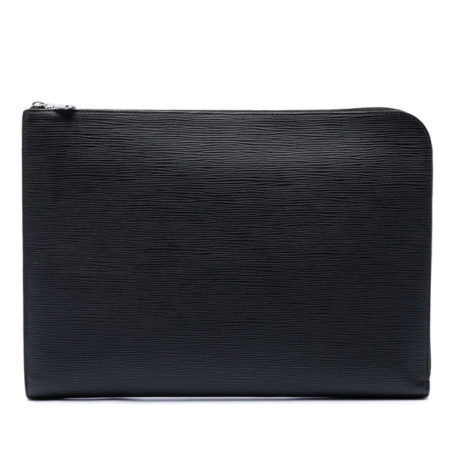 Black Louis Vuitton Epi Pochette Jour GM Clutch Bag in Black Leather from Designer Revival