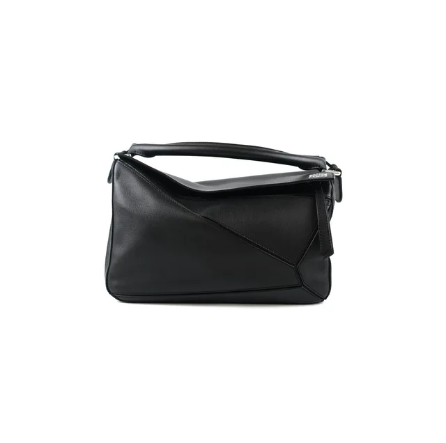 Loewe Medium Puzzle Black in Black Leather from The Purse Affair