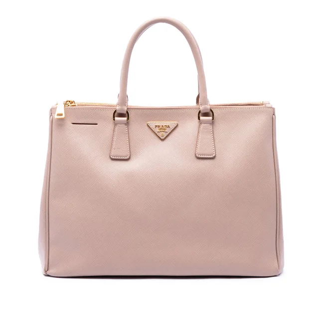 Brown Prada Large Saffiano Lux Galleria Double Zip Satchel in Brown Saffiano leather from Designer Revival, photo 1 of 1