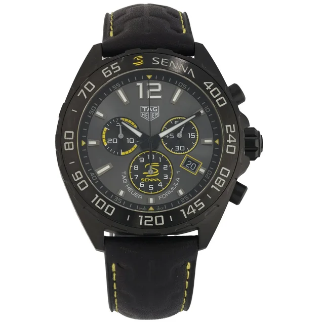 TAG Heuer Formula 1 CAZ101AJ 43mm DLC Stainless Steel Watch in Leather from H&T