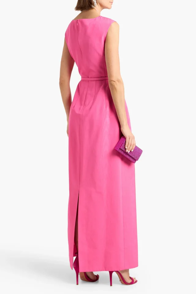 Oscar de la Renta Twisted cotton-blend faille gown in Pink, photo 3 of 4 from THE OUTNET