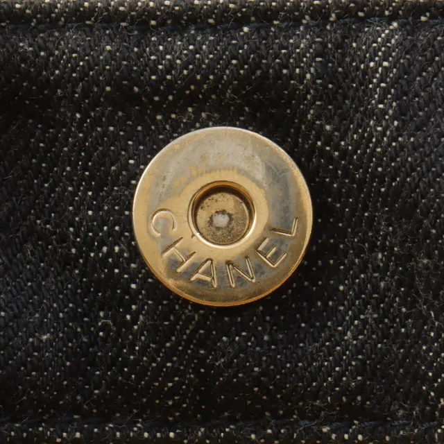 Chanel Circa 2005 Denim Night Flight Chain Tote Bag Indigo from VINTAGE QOO TOKYO, photo 7 of 12