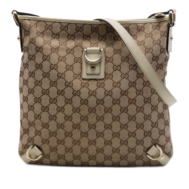 Beige Gucci GG Canvas Abbey D Ring Crossbody in Beige Canvas from Designer Revival