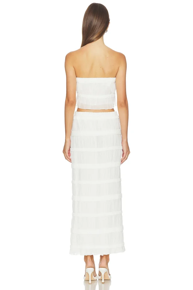 MORE TO COME Marjane Maxi Skirt Set in White, photo 3 of 3 from REVOLVE (Canada)