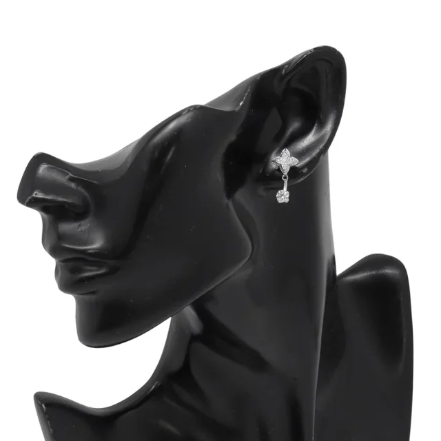 Louis Vuitton Diamond Double Round EarringsQ06400 18K White Gold in White from GALLERY RARE, photo 5 of 13