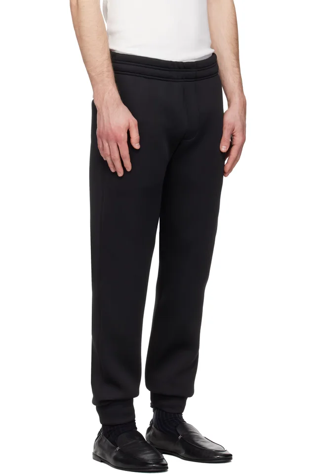 Entire Studios Black Slim Scuba Sweatpants, photo 2 of 4 from SSENSE