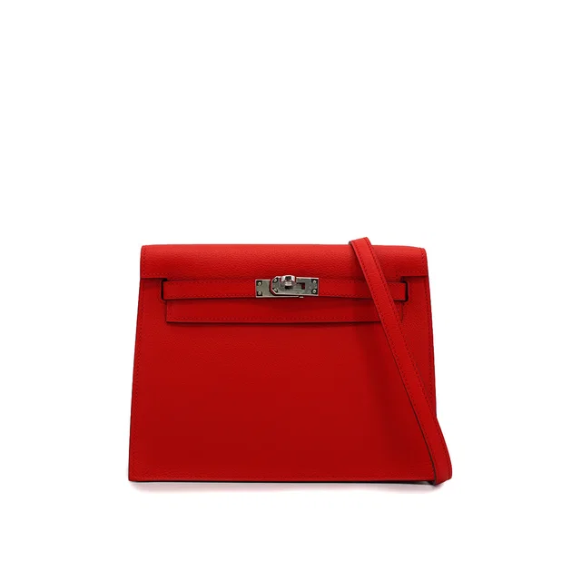 Hermès Kelly Dance 2 Rouge Radieux Evercolor Shoulder Bag 2025 K Stamp Palladium Hardware in Red Leather from Luxury Promise