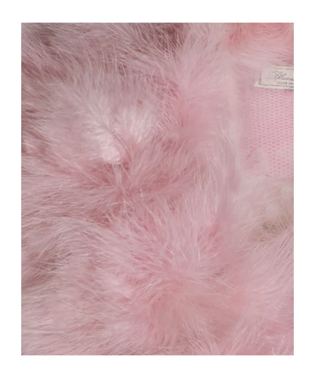 Blumarine Faux Fur Trim Longline Cardigan, photo 3 of 4 from SENSER