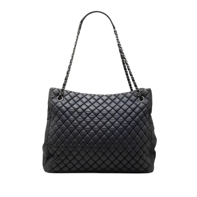 Blue Chanel Large Quilted Calfskin New Bubble Tote in Blue Calfskin from Designer Revival