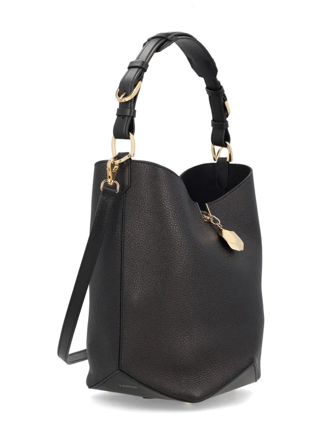 Lanvin Catch Shoulder Bag — Black Calf Leather in Black Calfskin from HEWI