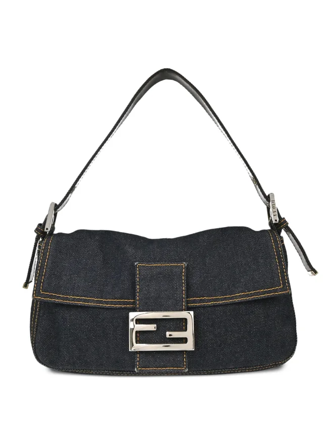 Fendi Pre-Owned 2009 Baguette Shoulder Bag | Blue | FARFETCH in Blue Calfskin from Farfetch