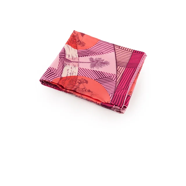 Hermès Scarf Pink 120 x 120cm in Pink Silk from The Purse Affair