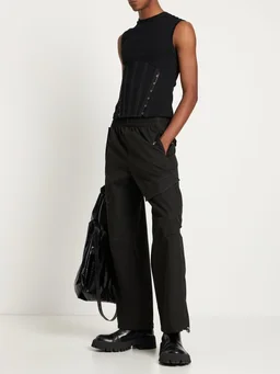 Dion Lee Wide-leg trousers with applied details in 54% Cotton, 46% Nylon, photo 2 of 5 from LUISAVIAROMA