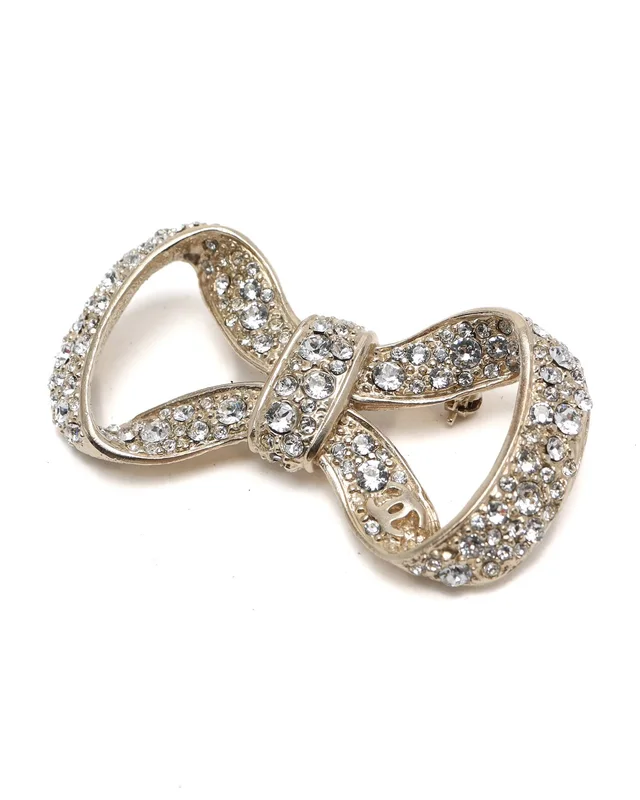 Chanel Bow Rhinestone Brooch from A Retro Tale, photo 2 of 3