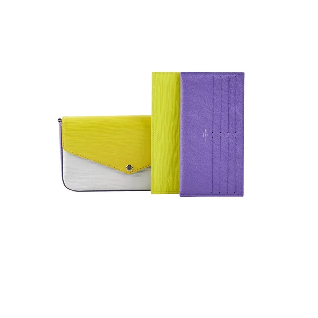 Louis Vuitton Pochette Felicie Tri Colour in Suede from The Purse Affair