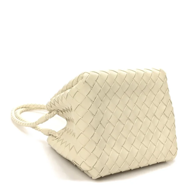 Bottega Veneta Nappa Intrecciato Small Parachute Shoulder Bag Sea Salt in Nappa leather from FASHIONPHILE, photo 4 of 8