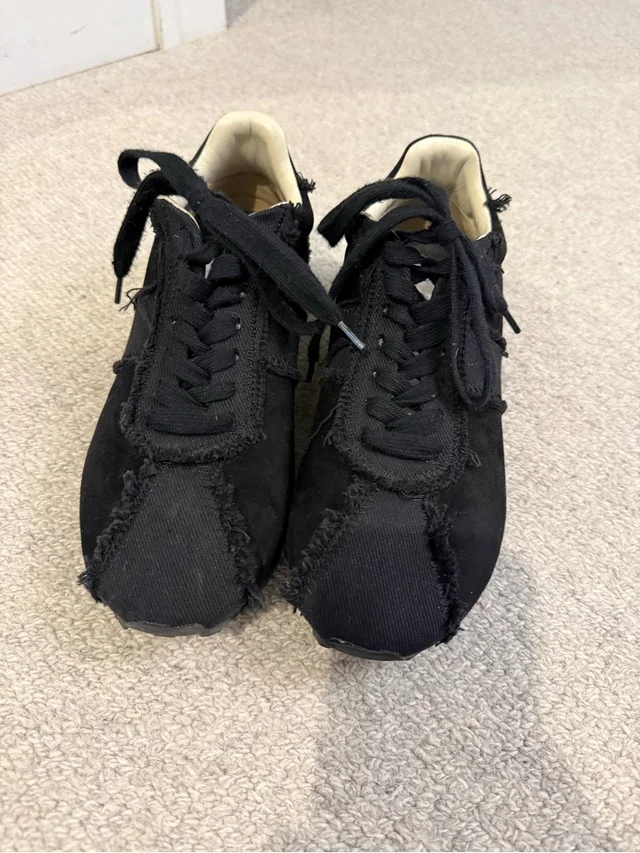 The Row Frayed Lace-Up Women's Mica Sneakers in black from Poshmark