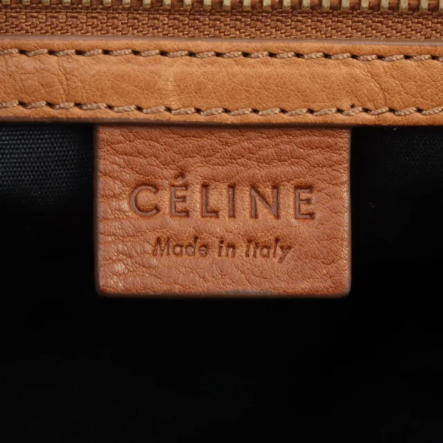 Celine Brown Macadam Pattern Handbag in Brown Canvas from VINTAGE QOO TOKYO, photo 5 of 9