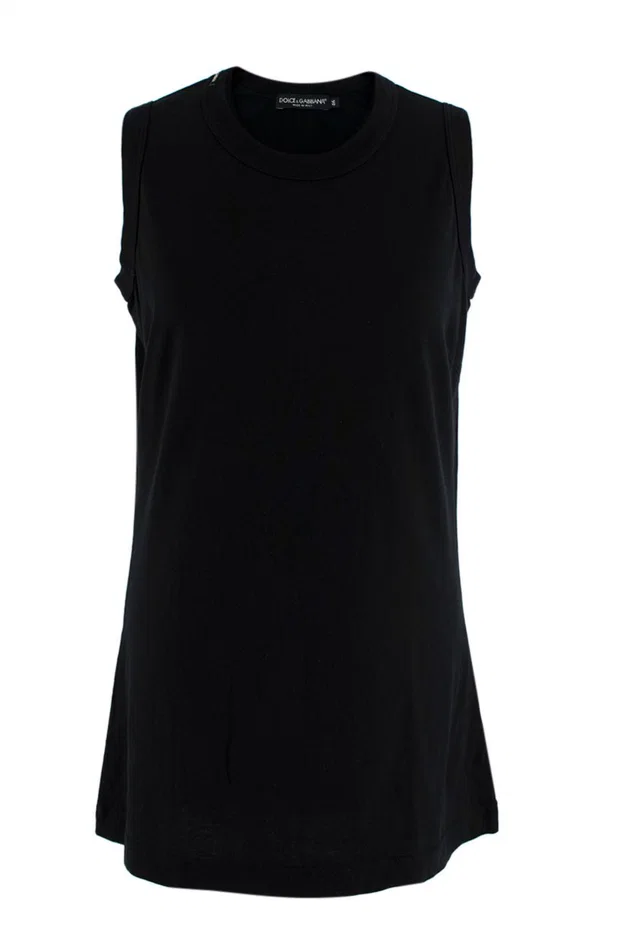 Dolce & Gabbana Black Cotton Jersey Vest in Black from HEWI