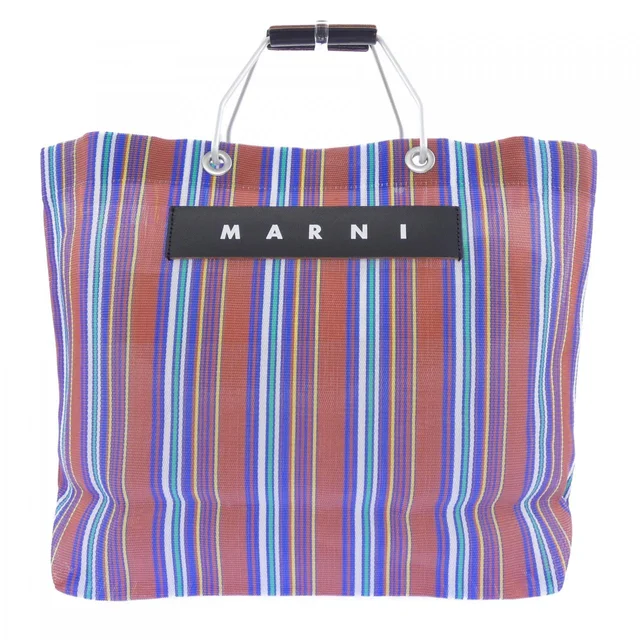 MARNI MARKET Striped Bag SHMHR08A0 BAG in BRAUN type Blue type TN296 from KOMEHYO