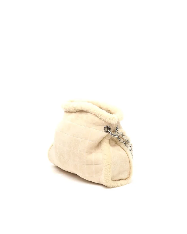 Chanel CC Mouton Shearling Bag in Suede from A Retro Tale, photo 3 of 12