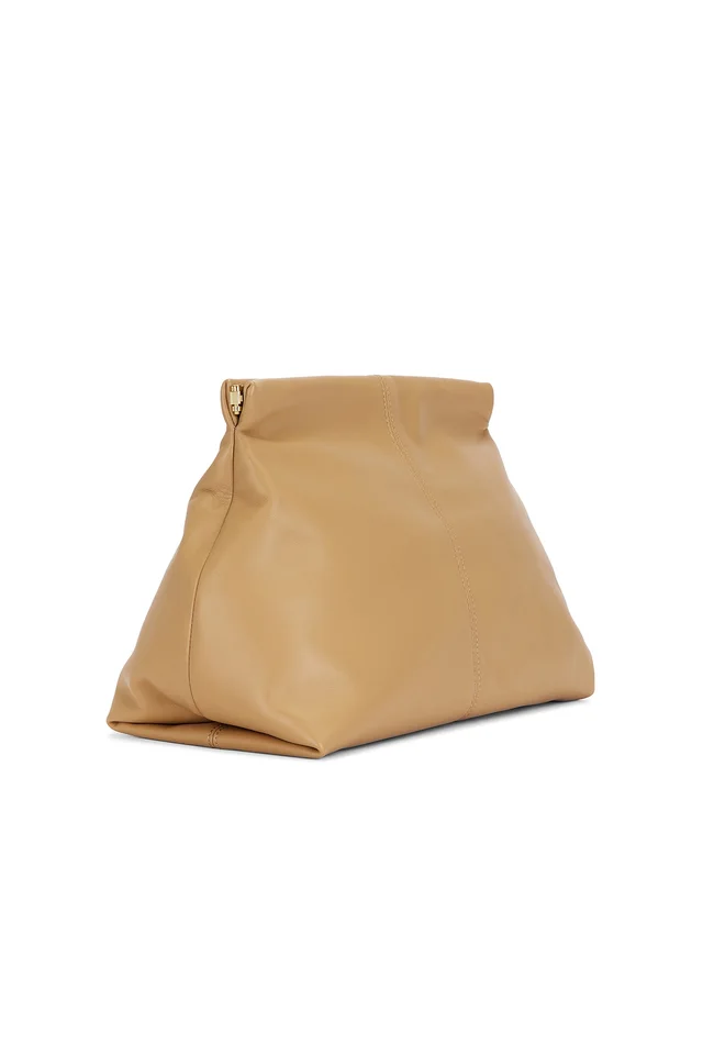 Flattered Clay Clutch in Biscotti Leather, photo 3 of 4 from REVOLVE (Canada)