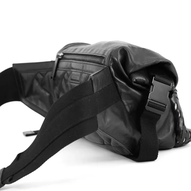 Bottega Veneta Crossbody Bag with Perforations Black Leather in Black Leather from GALLERY RARE, photo 3 of 19