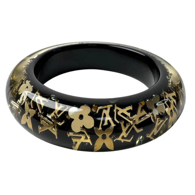 Louis Vuitton Bracelet Ankle John GM Bangle Noir in Black Resin from The Reluxe