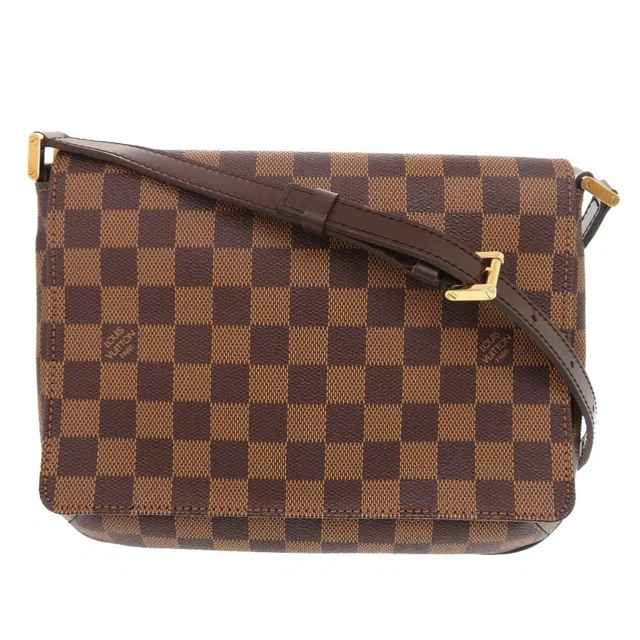 Louis Vuitton Musette Tango Damier Brown Shoulder Bag in Brown Canvas from The Reluxe