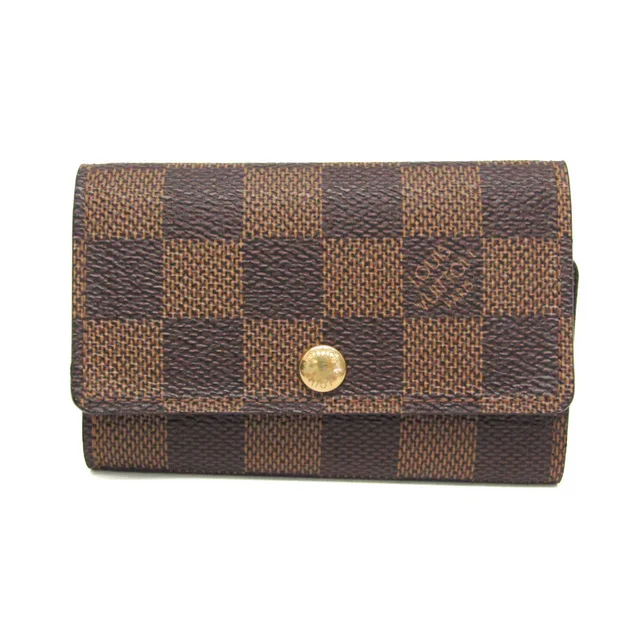 Louis Vuitton Damier Multicles 6 N62630 Men,Women Damier Canvas Key Case Ebene in Brown Damier Canvas from Elady