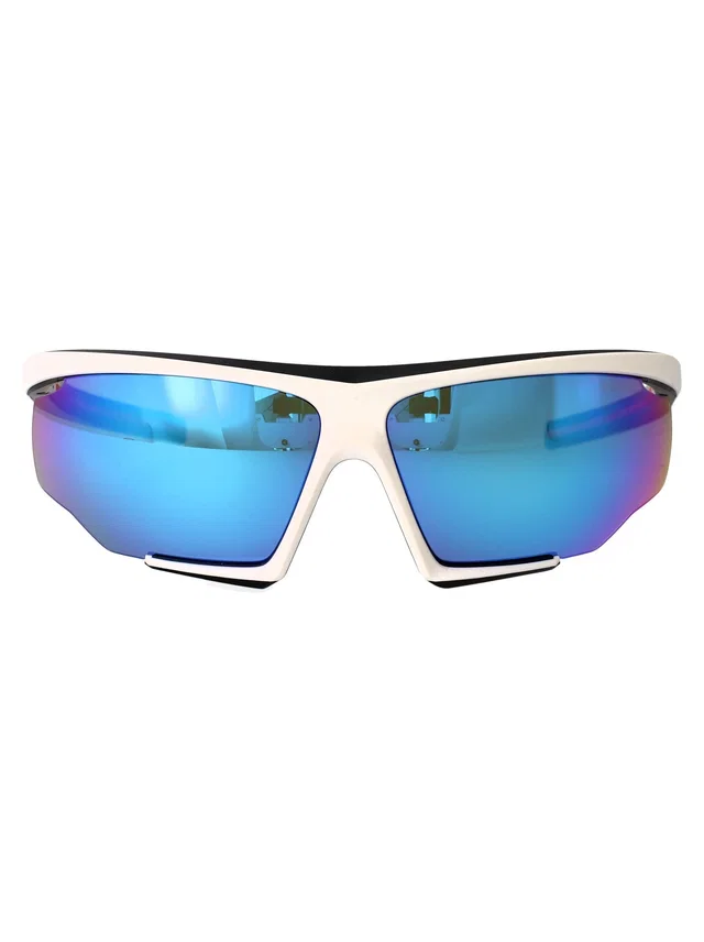 Prada 0ps Injected Rubber Effect Sunglasses — White in White from HEWI