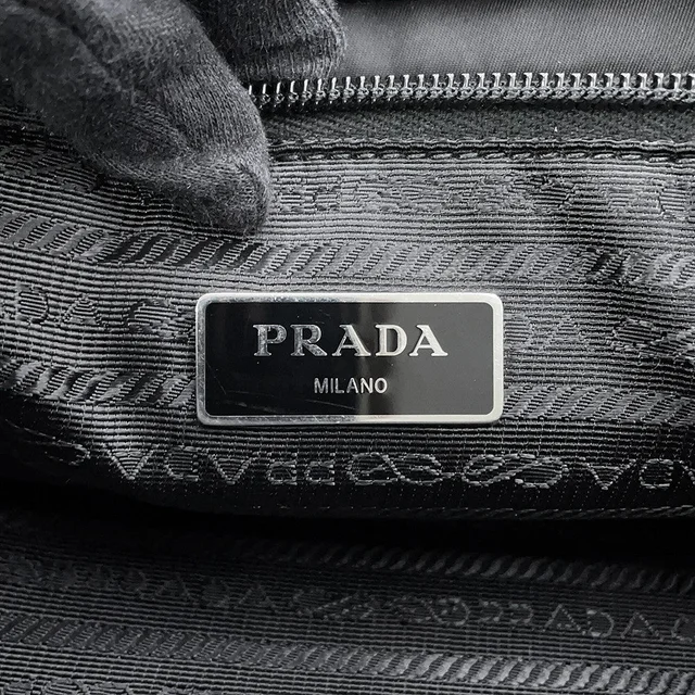 Prada Re-Nylon 2WAYHandbag Black1BG354_RV44_F0002_V_B1M Nylon in Nylon from GALLERY RARE, photo 12 of 14