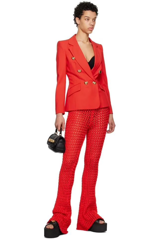 Moschino Red Heart Buttons Blazer, photo 4 of 4 from SSENSE