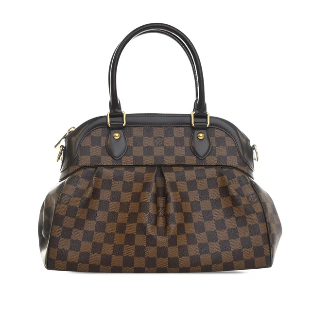 Brown Louis Vuitton Damier Ebene Trevi PM Satchel in Brown Canvas from Designer Revival