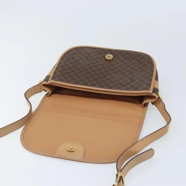 Celine Vintage Macadam Canvas And Leather Brown Bag in Brown Canvas from HEWI, photo 19 of 23