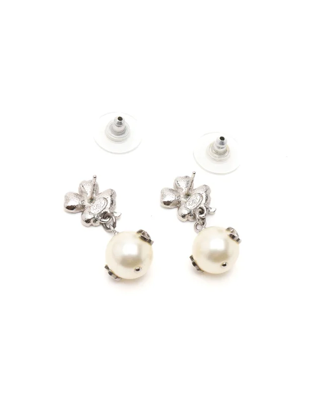 Chanel Coco Mark Clover Rhinestone Earrings from A Retro Tale, photo 3 of 3