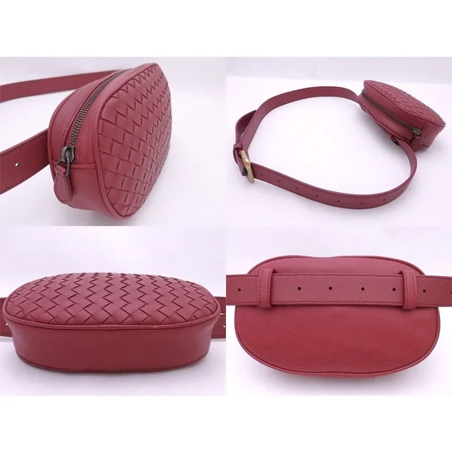 Bottega Veneta Bag Leather Waist Belt Burgundy Intrecciato in red Woven leather from Poshmark
