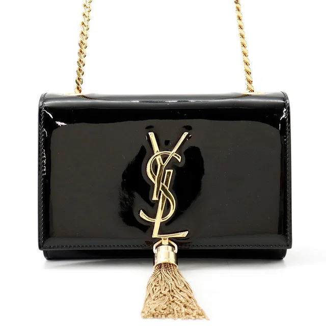 Saint Laurent Kate ChainShoulder Bag Black354120 Patent Leather in Patent leather from GALLERY RARE